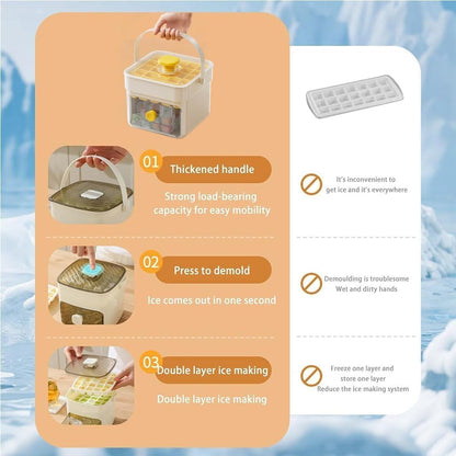 🐲🐲𝑺𝑪𝑵𝑫𝑹® 2026 EasyChill Ice Cube Maker — 48 Cubes, One Press, No Mess