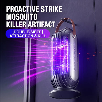 ⏳Portable Dual-Sided UV Mosquito Killer Lamp with CO₂ Attraction, 4000mAh Rechargeable Battery, USB Type-C Charging, Dusk-to-Dawn Sensor for Indoor & Outdoor Use, Patios, Bedrooms and Camping🦟🌙✨