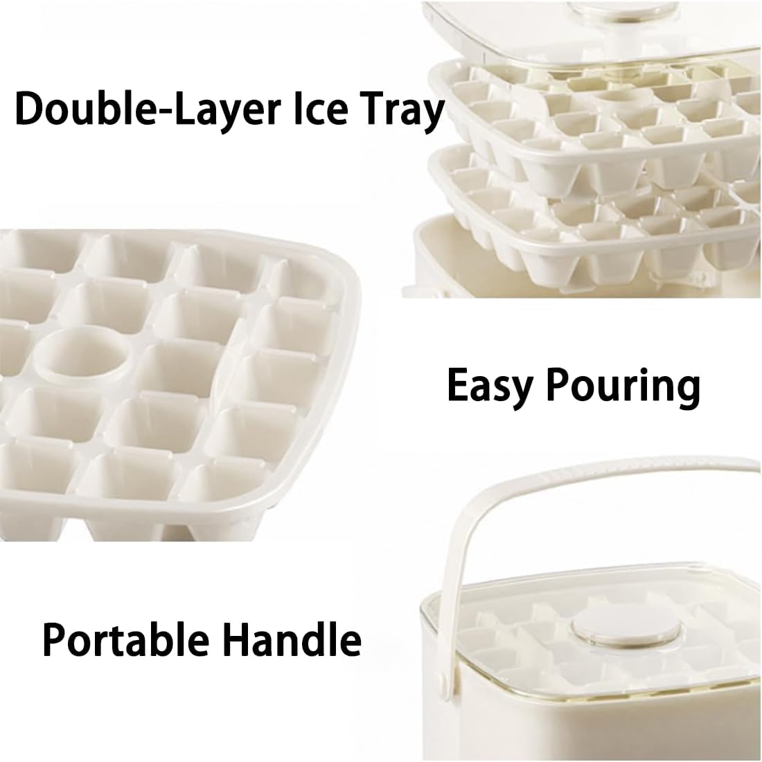 🐲🐲𝑺𝑪𝑵𝑫𝑹® 2026 EasyChill Ice Cube Maker — 48 Cubes, One Press, No Mess