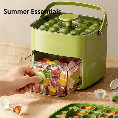 🐲🐲𝑺𝑪𝑵𝑫𝑹® 2026 EasyChill Ice Cube Maker — 48 Cubes, One Press, No Mess
