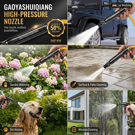 🚗LAST DAY 50% OFF ✨Powerful High-Pressure Home Car Wash & Garden Sprayer