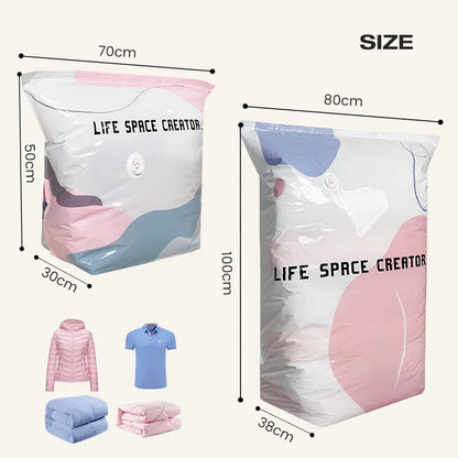✨✨2026 New No-Pump 3D Vacuum Storage Bags, Large Vacuum Storage Compression Bags for Clothes, Blankets, Bedding, Comforters