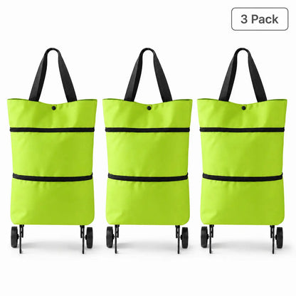 🛍️Foldable Shopping Trolley Bag with Wheels | Lightweight & Reusable