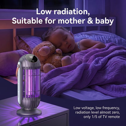 ⏳Portable Dual-Sided UV Mosquito Killer Lamp with CO₂ Attraction, 4000mAh Rechargeable Battery, USB Type-C Charging, Dusk-to-Dawn Sensor for Indoor & Outdoor Use, Patios, Bedrooms and Camping🦟🌙✨