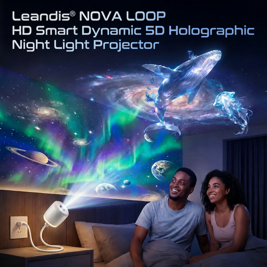 𝐋eandis®🐥NEXT-GEN SMART PROJECTION HD Smart Dynamic 5D Holographic Night Light Projector