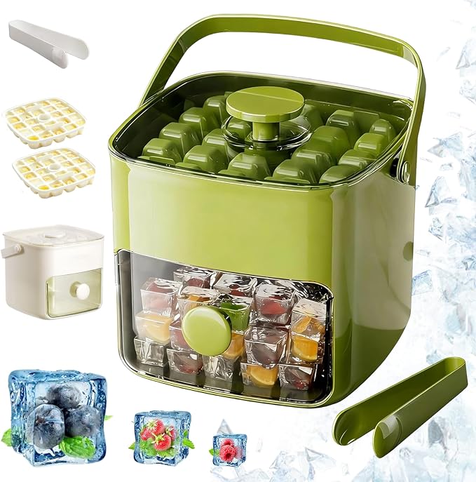 🐲🐲𝑺𝑪𝑵𝑫𝑹® 2026 EasyChill Ice Cube Maker — 48 Cubes, One Press, No Mess