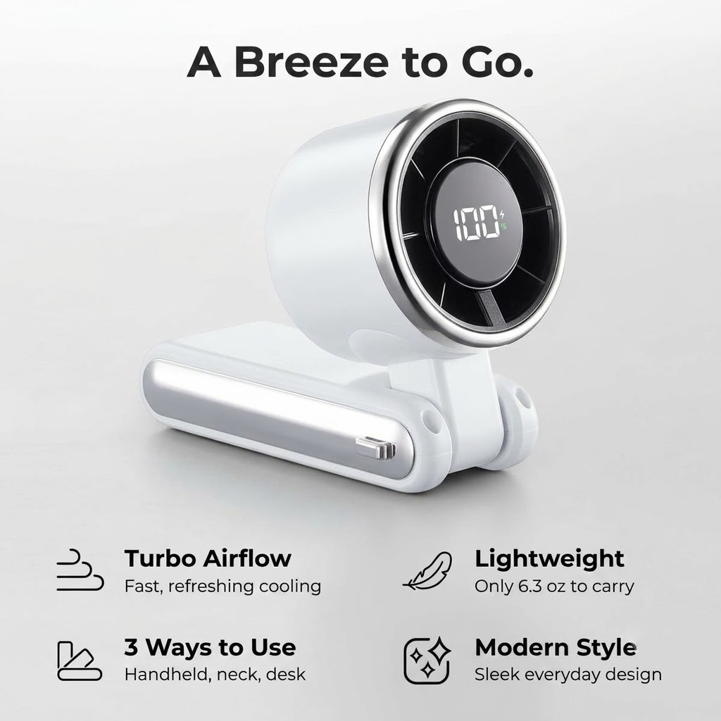 Handheld Portable AC Fan.