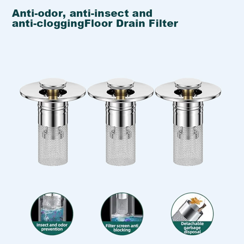 🏆Last Day Promotion 69% OFF🏆Pop Up Sink Drain Strainer----🛀Removes odors and prevents blockages