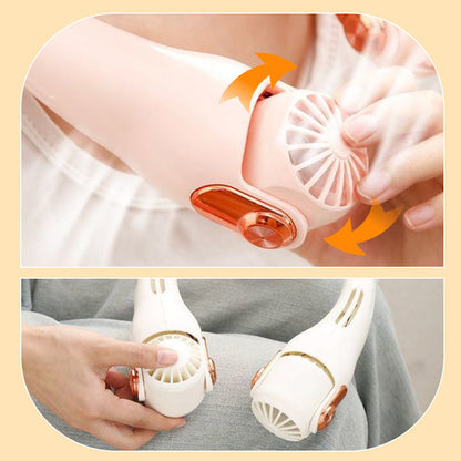 🎀2026 Portable Neck Fan,🍃💨 50% OFF! 360° rotating, 3 speeds. Hands‑free cooling,  4000mAh USB Rechargeable. 🌬️😎🌬️