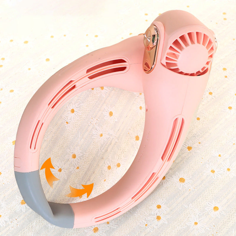 🎀2026 Portable Neck Fan,🍃💨 50% OFF! 360° rotating, 3 speeds. Hands‑free cooling,  4000mAh USB Rechargeable. 🌬️😎🌬️