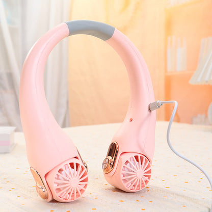 🎀2026 Portable Neck Fan,🍃💨 50% OFF! 360° rotating, 3 speeds. Hands‑free cooling,  4000mAh USB Rechargeable. 🌬️😎🌬️