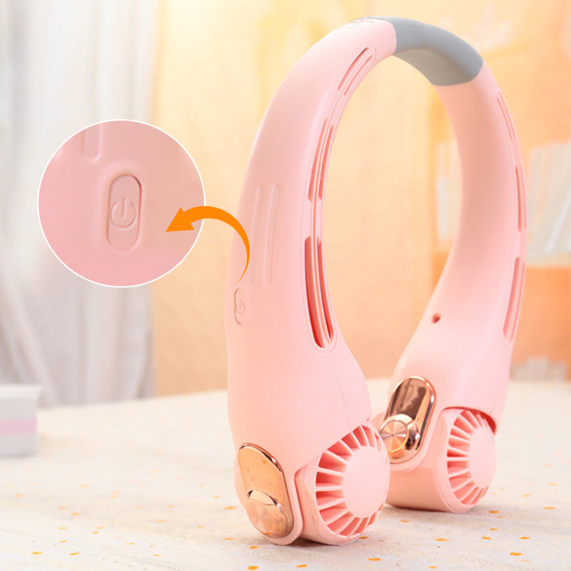 🎀2026 Portable Neck Fan,🍃💨 50% OFF! 360° rotating, 3 speeds. Hands‑free cooling,  4000mAh USB Rechargeable. 🌬️😎🌬️