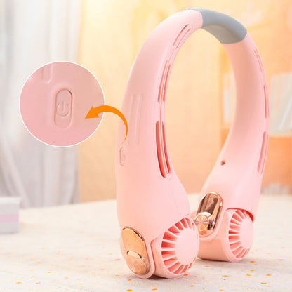 🎀2026 Portable Neck Fan,🍃💨 50% OFF! 360° rotating, 3 speeds. Hands‑free cooling,  4000mAh USB Rechargeable. 🌬️😎🌬️