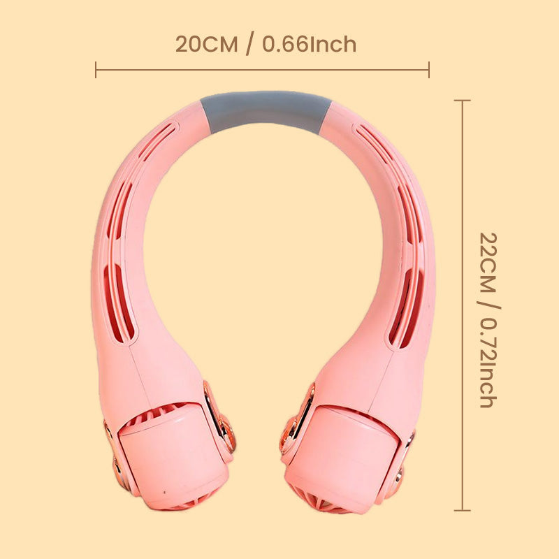 🎀2026 Portable Neck Fan,🍃💨 50% OFF! 360° rotating, 3 speeds. Hands‑free cooling,  4000mAh USB Rechargeable. 🌬️😎🌬️
