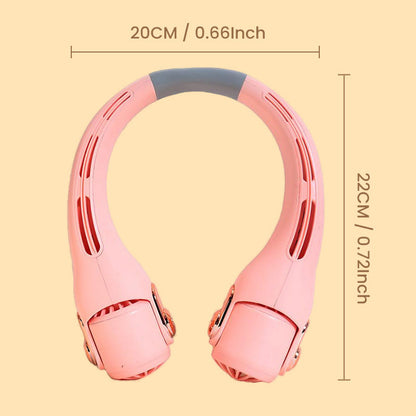 🎀2026 Portable Neck Fan,🍃💨 50% OFF! 360° rotating, 3 speeds. Hands‑free cooling,  4000mAh USB Rechargeable. 🌬️😎🌬️